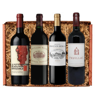 Bordeaux French Red Wine 4-Bottle Premium Gift Collection