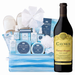 Caymus Cabernet Sauvignon Napa Valley Vintage Wine And Spa Gift Basket Caymus Cabernet Sauvignon Napa Valley Vintage Wine And Spa Gift Basket