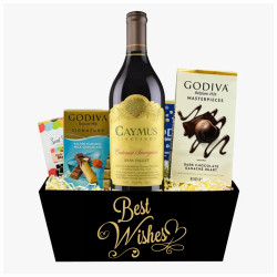 Wedding Gift Basket with Caymus Cabernet Wine & Chocolates Wedding Gift Basket with Caymus Cabernet Wine & Chocolates
