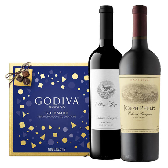 Napa Valley Wines (Set of 2) & Godiva Chocolate Box Napa Valley Wines (Set of 2) & Godiva Chocolate Box