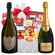 Dom Perignon & Krug Champagne Holiday Gift Basket Dom Perignon & Krug Champagne Holiday Gift Basket