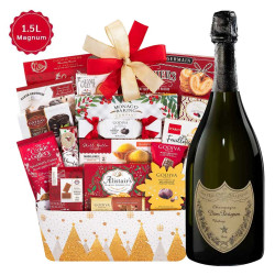 Dom Perignon Vintage Champagne 1.5L with Holiday Gift Basket