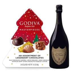 Dom Perignon Champagne with Godiva Chocolate Gift Set