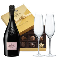 Veuve Clicquot La Grande Dame Rose, Godiva Chocolate And Flute Gift Set Veuve Clicquot La Grande Dame Rose, Godiva Chocolate And Flute Gift Set
