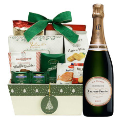 Laurent-Perrier La Cuvee Champagne And Gourmet Gift Basket Laurent-Perrier La Cuvee Champagne And Gourmet Gift Basket