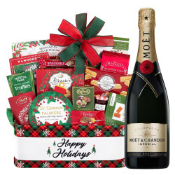 Moet & Chandon Brut Imperial Champagne With Holiday Gift Basket Moet & Chandon Brut Imperial Champagne With Holiday Gift Basket