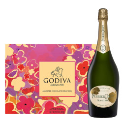 Perrier-Jouet Grand Brut Champagne And 26 Pc Chocolates Gift Box Perrier-Jouet Grand Brut Champagne And 26 Pc Chocolates Gift Box