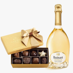 Ruinart Champagne Blanc de Blancs and Godiva 8pc Chocolate Box Ruinart Champagne Blanc de Blancs and Godiva 8pc Chocolate Box
