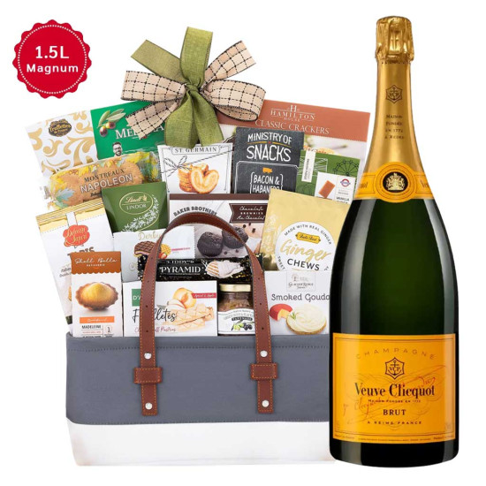 Veuve Clicquot Magnum Champagne And Gourmet Gift Basket Veuve Clicquot Magnum Champagne And Gourmet Gift Basket