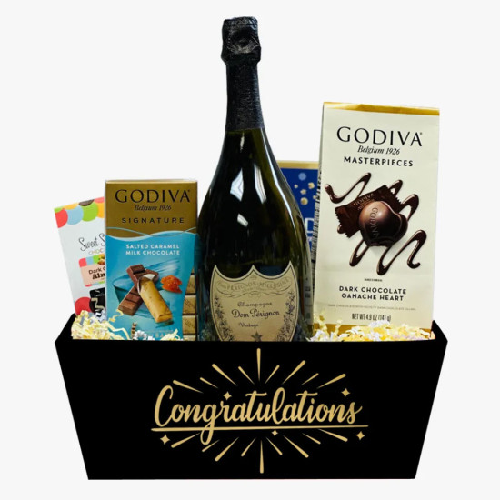 Congratulations Dom Perignon Champagne Gift Basket Congratulations Dom Perignon Champagne Gift Basket