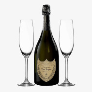 Dom Perignon Brut Champagne and Flutes Gift Set Dom Perignon Brut Champagne and Flutes Gift Set