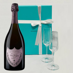 Dom Perignon Rose Champagne with Tiffany & Co. Flutes Gift Set Dom Perignon Rose Champagne with Tiffany & Co. Flutes Gift Set