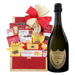 Dom Pérignon Vintage Brut Champagne With Golden Gift Basket Dom Pérignon Vintage Brut Champagne With Golden Gift Basket