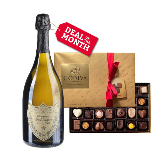 Dom Perignon with 26Pc Godiva Chocolate Box Dom Perignon with 26Pc Godiva Chocolate Box