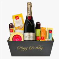 Birthday Gift Basket with Moet & Chandon Imperial Champagne Birthday Gift Basket with Moet & Chandon Imperial Champagne