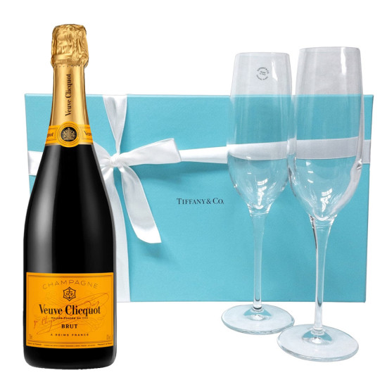 Veuve Clicquot Brut Champagne And Tiffany & Co. Flute Gift Set Veuve Clicquot Brut Champagne And Tiffany & Co. Flute Gift Set