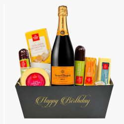 Birthday Gift Basket with Veuve Clicquot Champagne Birthday Gift Basket with Veuve Clicquot Champagne