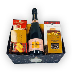 Veuve Clicquot Rose and Gourmet Snacks Gift Basket