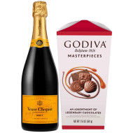 Veuve Clicquot Champagne and Godiva Chocolate Gift Basket Veuve Clicquot Champagne and Godiva Chocolate Gift Basket