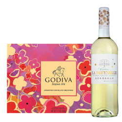 Chateau La Freynelle Bordeaux Blanc French Wine and Godiva 26 PC gift Set Chateau La Freynelle Bordeaux Blanc French Wine and Godiva 26 PC gift Set