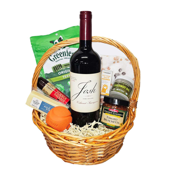 Dog Lovers Gift Basket with Josh Wine Dog Lovers Gift Basket with Josh Wine