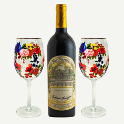 Far Niente Cabernet Sauvignon Wine With Glasses Set Far Niente Cabernet Sauvignon Wine With Glasses Set