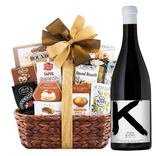K Vintners Syrah Wine and Bon Appetit Gourmet Gift Basket K Vintners Syrah Wine and Bon Appetit Gourmet Gift Basket