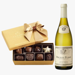 Louis Jadot Pouilly Fuisse French Wine and Godiva Chocolate Gift Set