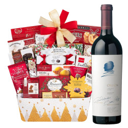 Holiday Wishes Gift Basket With Opus One Holiday Wishes Gift Basket With Opus One