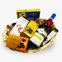 Rombauer Wine and Godiva Gift Basket Rombauer Wine and Godiva Gift Basket