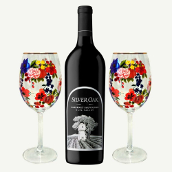 Silver Oak Napa Valley Cabernet Sauvignon Wine And Glass Set Silver Oak Napa Valley Cabernet Sauvignon Wine And Glass Set