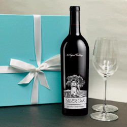 Silver Oak Napa Valley Cabernet Sauvignon & Tiffany Wine Glasses Set Silver Oak Napa Valley Cabernet Sauvignon & Tiffany Wine Glasses Set