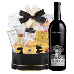 Silver Oak Cabernet Sauvignon Wine & Golden Godiva Gift Basket Silver Oak Cabernet Sauvignon Wine & Golden Godiva Gift Basket