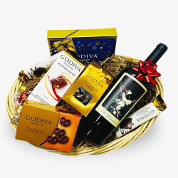 The Prisoner Red Blend & Godiva Chocolate Gift Basket The Prisoner Red Blend & Godiva Chocolate Gift Basket