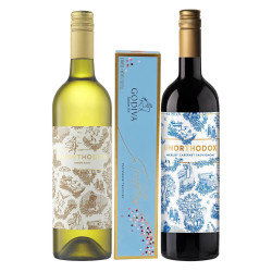Unorthodox Chenin Blanc & Kosher Merlot Wine With Godiva Gift Set