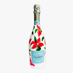 Hand-Painted Blossom La Marca Bottle Hand-Painted Blossom La Marca Bottle