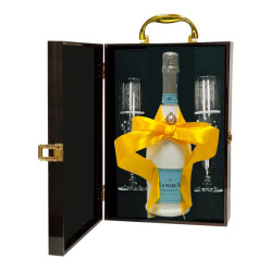Hand Painted Sparkling Wine And Flutes Gift Set Hand Painted Sparkling Wine And Flutes Gift Set