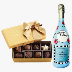 Hand-painted La-marca Prosecco Birthday Gift Set Hand-painted La-marca Prosecco Birthday Gift Set