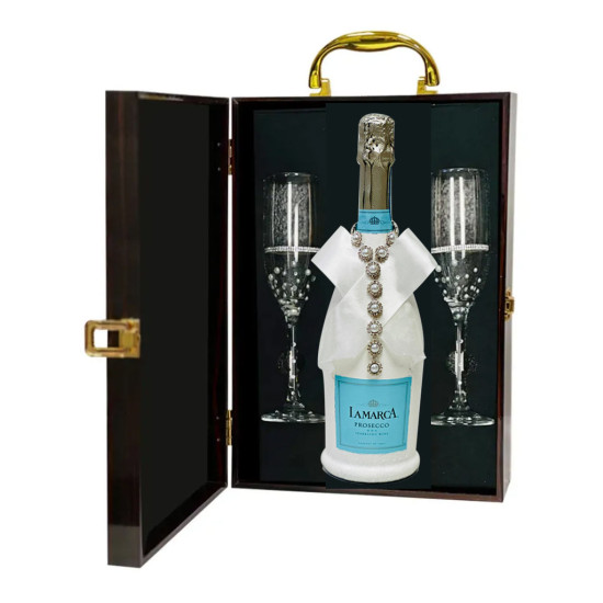 Pearl Design Sparkling Wine And Flutes Gift Set Pearl Design Sparkling Wine And Flutes Gift Set