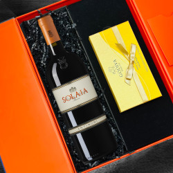 Antinori Solaia 2018 Wine with Godiva Chocolate Gift Box Antinori Solaia 2018 Wine with Godiva Chocolate Gift Box