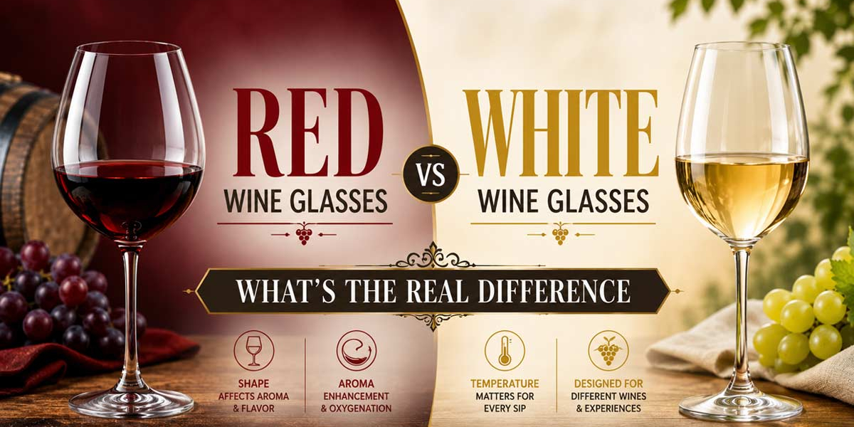 Red Wine Glasses vs White Wine Glasses: What’s the Real Difference? Red Wine Glasses vs White Wine Glasses: What’s the Real Difference?