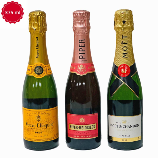 Mini Champagne Bottle Trio Set Mini Champagne Bottle Trio Set