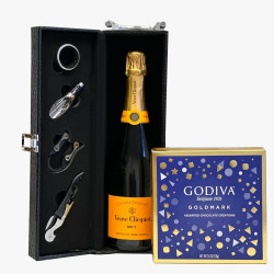 Veuve Clicquot Champagne and 9 Pieces Godiva Chocolate Gift Set Veuve Clicquot Champagne and 9 Pieces Godiva Chocolate Gift Set