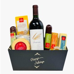 Overture Happy Holidays Wine Gift Basket