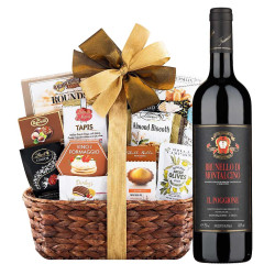IL Poggione Brunello Di Montalcino Wine With Bon Appétit Gourmet Gift Basket IL Poggione Brunello Di Montalcino Wine With Bon Appétit Gourmet Gift Basket