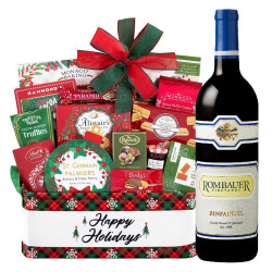 Rombauer Vineyards zinfandel Wine With Holiday Gift Basket