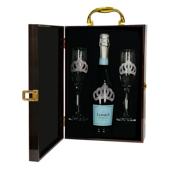 Personalized Flutes and La Marca Prosecco Gift Set Personalized Flutes and La Marca Prosecco Gift Set