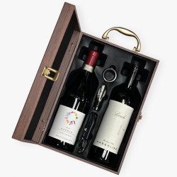 Barolo 2 Bottle Italian Wines in Wooden Gift Box