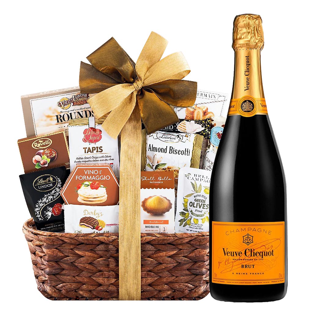 Veuve Clicquot Champagne and Bon Appetit Gourmet Gift Basket
