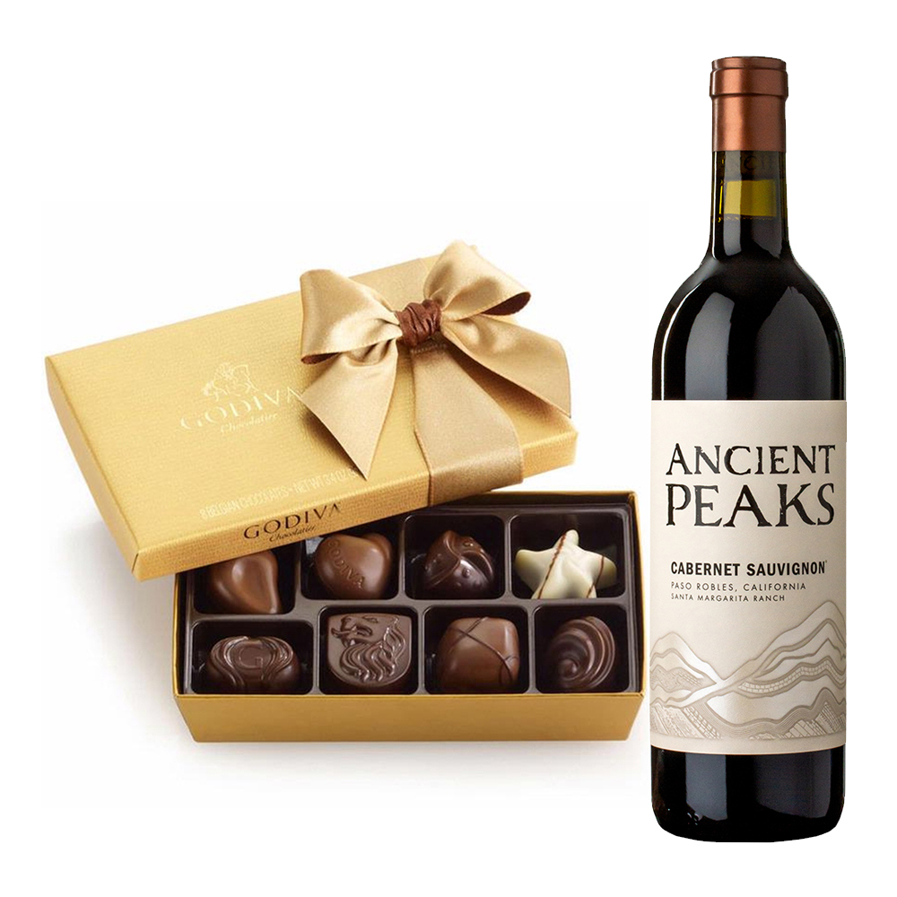 Ancient Peaks Cabernet Sauvignon & Godiva 8pc Gift Box